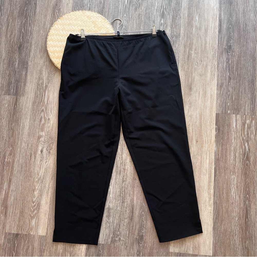 Eileen fisher black ankle cropped pants